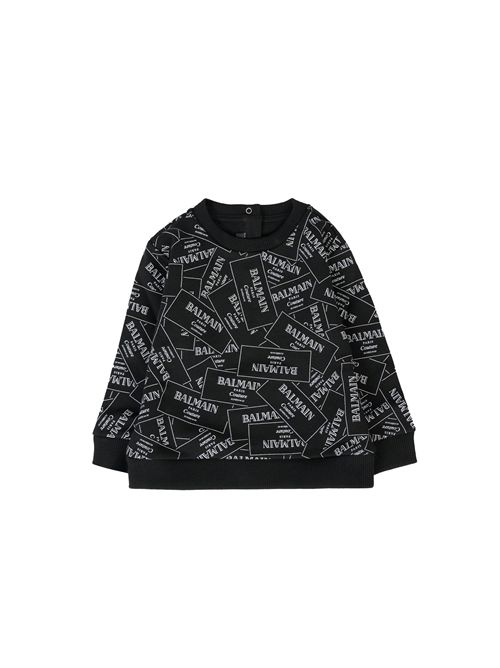 Felpa, unisex, logata. BALMAIN | BX4580 Z3331930BC